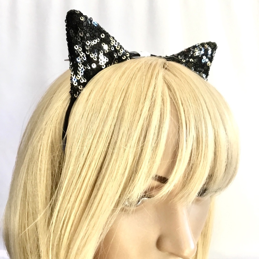 CAPELLI Of New York Sequin Cat Ears Headband😻 - Picture 7 of 8
